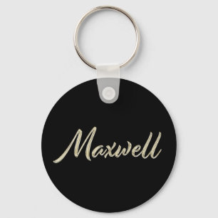 Chaveiro Maxwell Name whitegold Button Schlüsselanhänger