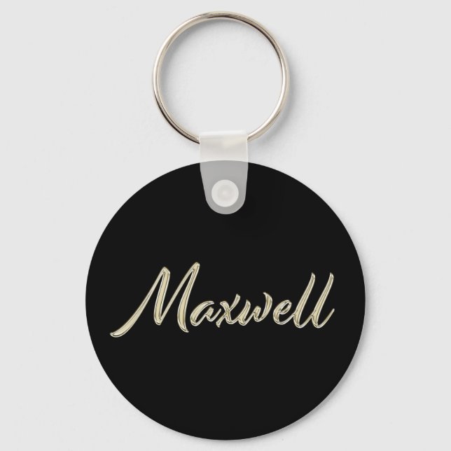 Chaveiro Maxwell Name whitegold Button Schlüsselanhänger (Frente)