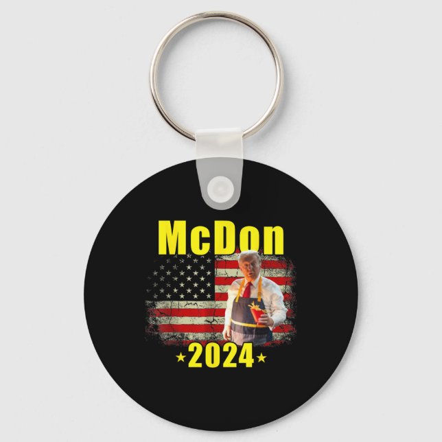 Chaveiro Mcdon Engraçado Donald Trump Batata Frita Cozinhan (Frente)