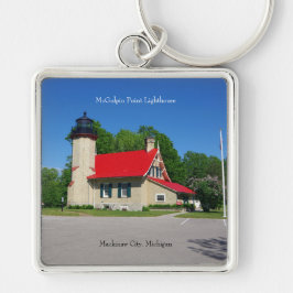 Chaveiro McGulpin Point Lighthouse metal chain
