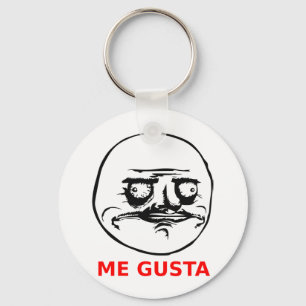 Chaveiro Me Gusta Face com Texto
