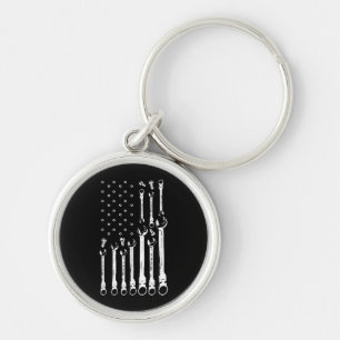 Chaveiro Mecânico do carro de bandeira Patriótica Americano