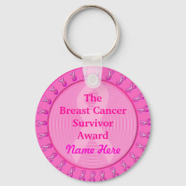 Chaveiro Medalha de Prêmio de Mama Rosa Personalizável