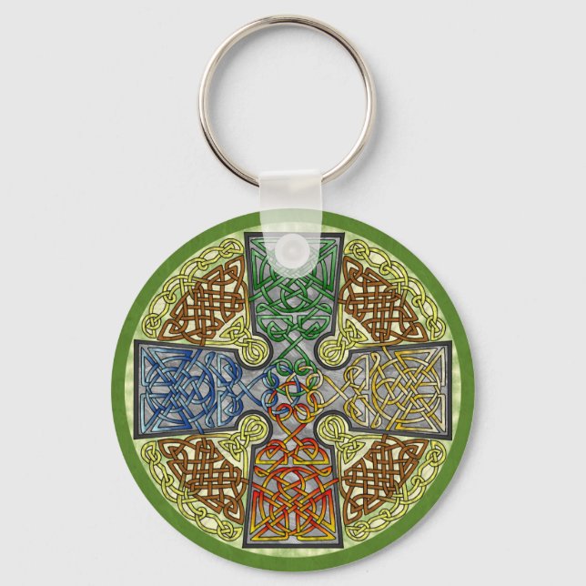 Chaveiro Medalhão Celta de Textura Elementar (Frente)