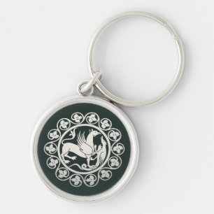 Chaveiro Medalhão de Combate de Grifo Medieval