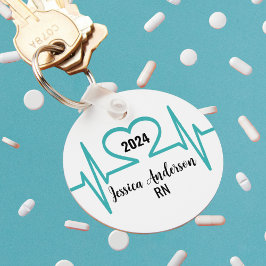 Chaveiro Médica de Enfermeira Médica de Bater no Coração Mo