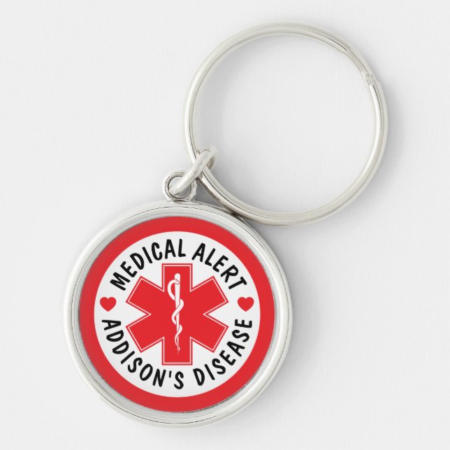 Chaveiro Medical Alert Addison's Disease  - Custom (Frente)