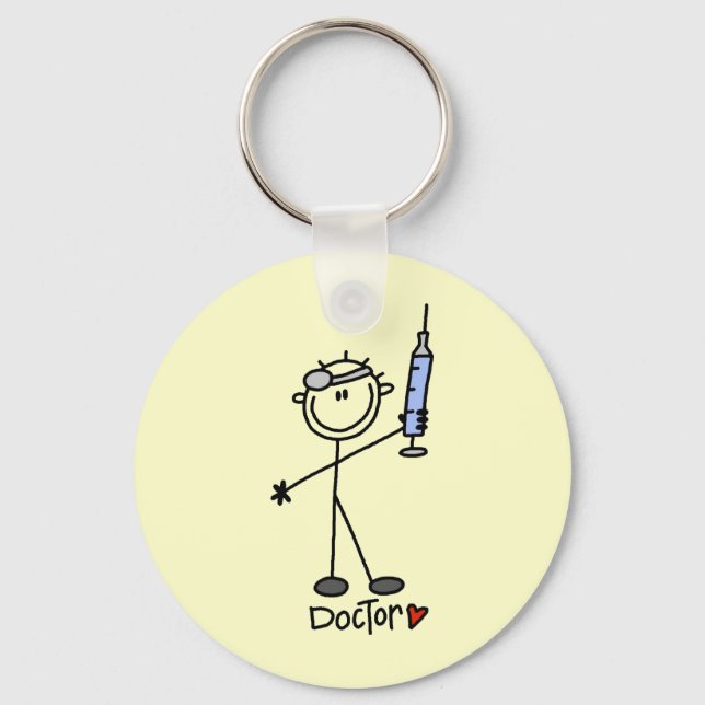 Chaveiro Médico de Boneco de Palito Básico (Frente)