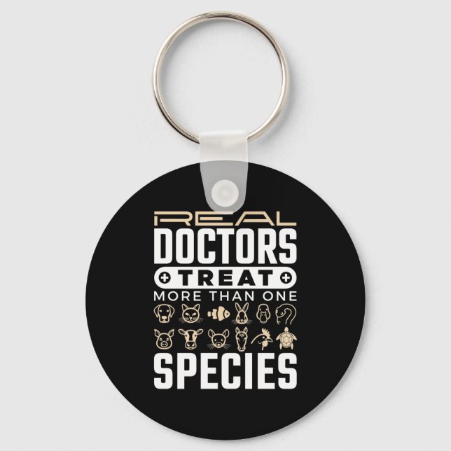 Chaveiro Médicos Verdadeiros Veterinários Tratam Mais De Um (Frente)