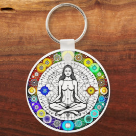 Chaveiro Meditação Tranquil e Serena Pacífica