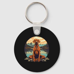 Chaveiro Meditação Yoga do Cão Ridgeback da Rodésia