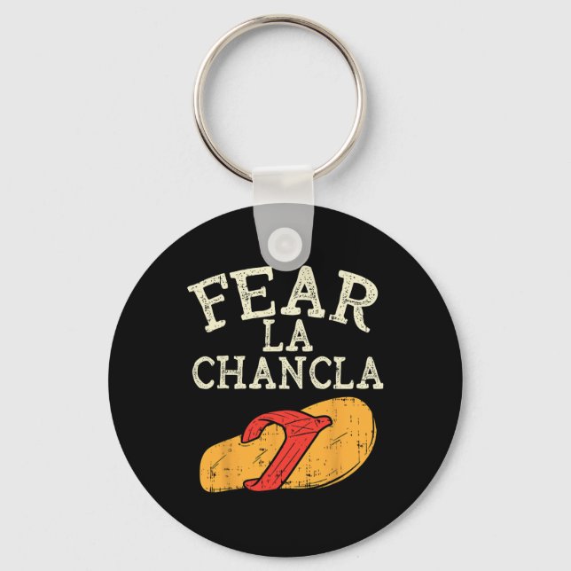 Chaveiro Medo La Chancla Engraçado Cinco de Mayo Espanhol M (Frente)