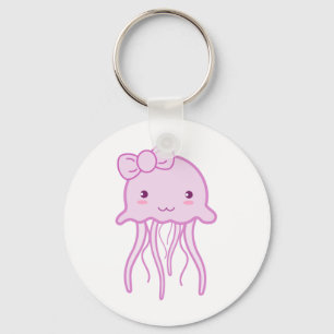 Chaveiro Medusa bonitos cor-de-rosa