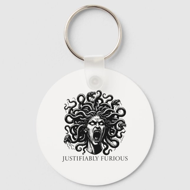 Chaveiro Medusa Legitimamente Furiosa Mitologia Grega Femin (Frente)