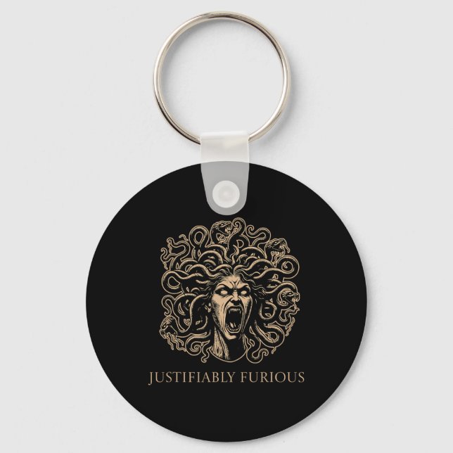 Chaveiro Medusa Legitimamente Furiosa Mitologia Grega Femin (Frente)