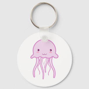 Chaveiro medusa rosa