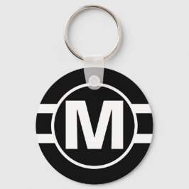 Chaveiro Mega Black Retro Monogramed