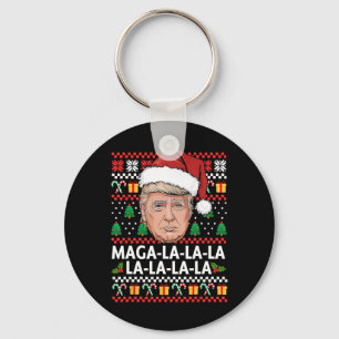 Chaveiro Mega La La Donald Trump 47 Suor de Natal Feio