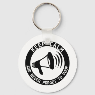 Chaveiro Megafone: Fique Calmo E Nunca Se Esqueça