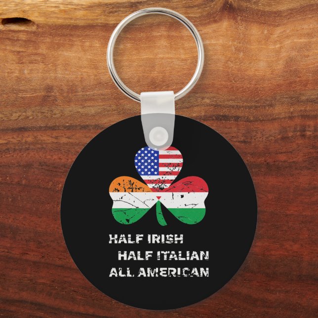 Chaveiro Meia-Irlandesa Metade Italiana All American Flag S (Frente)