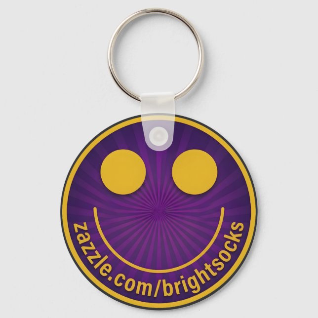 Chaveiro Meias Brightsocks Roxo Logo (Frente)