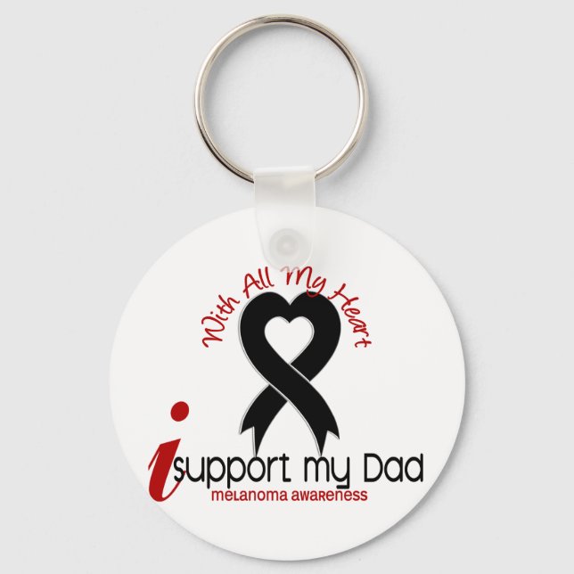 Chaveiro Melanoma I Support My Pai (Frente)