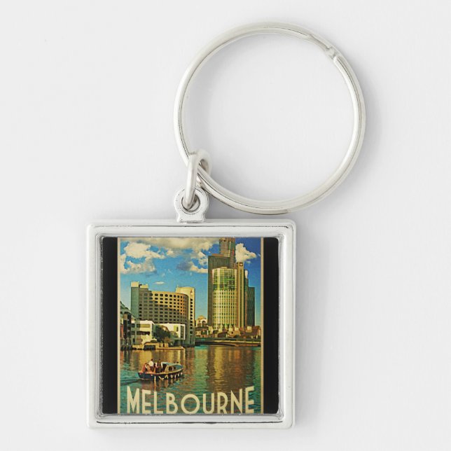 Chaveiro Melbourne Skyline Austrália (Frente)