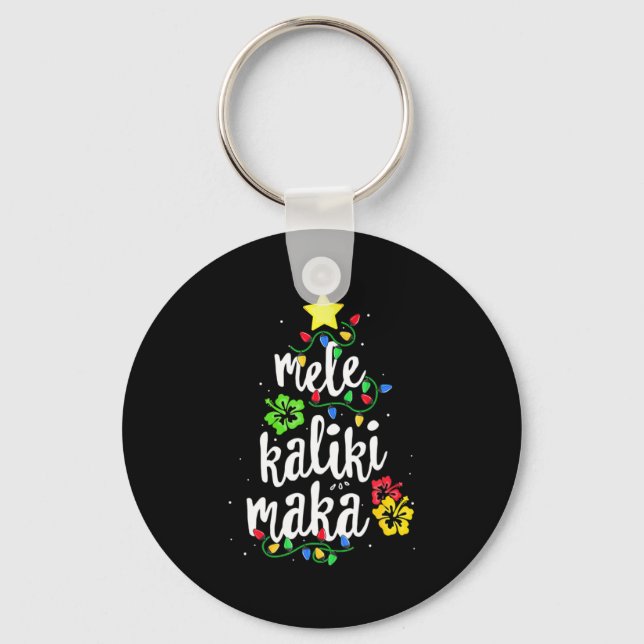 Chaveiro Mele Kalikimaka Christmas Hawaiian  (Frente)
