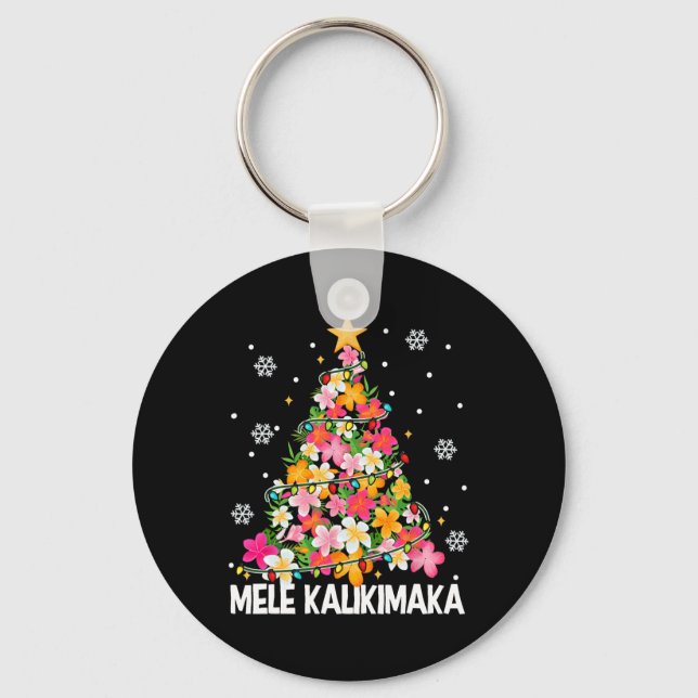 Chaveiro Mele Kalikimaka Havaí Natal Gir (Frente)