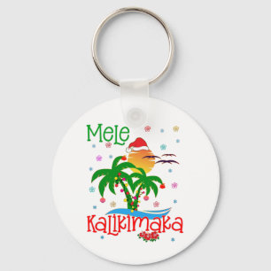 Chaveiro Mele Kalikimaka Havaiano Feliz Natal Aloha