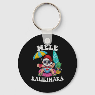 Chaveiro Mele Kalikimaka Hawaii Papais noeis de surfe no Na