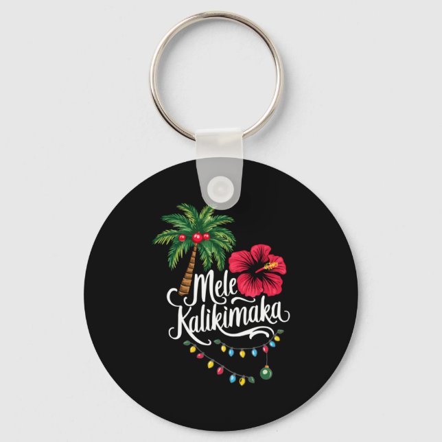 Chaveiro Mele Kalikimaka Hawaii Santa Hawaiian Merry Christ (Frente)