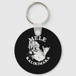 Chaveiro Mele Kalikimaka Retro Havaí Papai Noel Aloha Natal