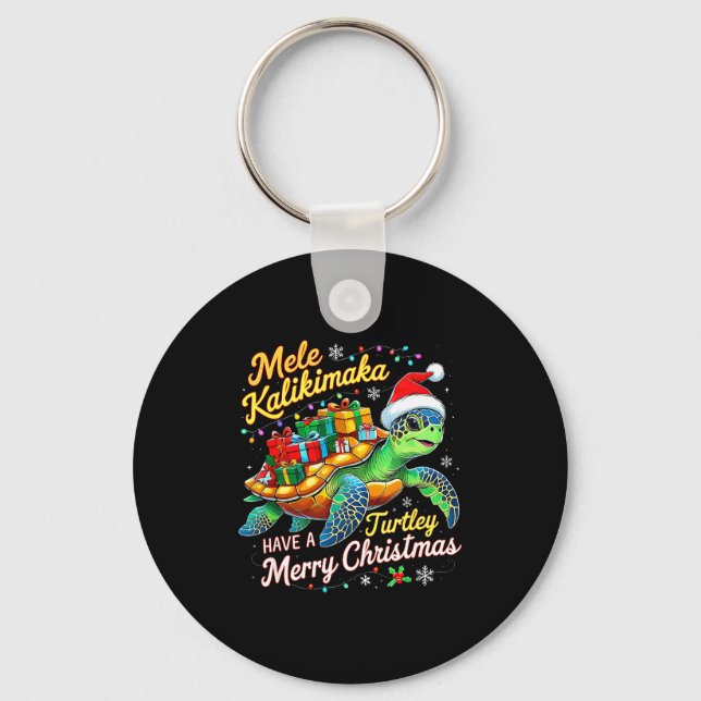 Chaveiro Mele Kalikimaka Turtley Have A Merry Christmas  (Frente)