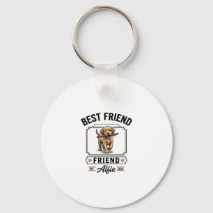 Chaveiro Melhor Amigo Alfie Design Vintage Amante de Cães_1
