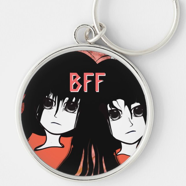 Chaveiro Melhor Amigo do BFF para Gêmeos de Animes (Frente)
