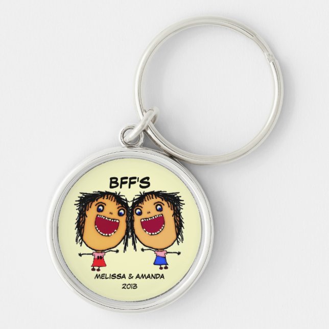 Chaveiro Melhor Amigos para Cartoons Engraçados (Frente)