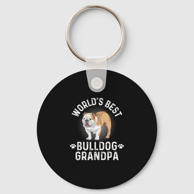 Chaveiro Melhor Avô Buldogue - Avô Cachorro (Frente)