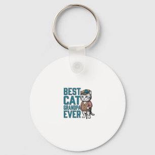 Chaveiro Melhor Avô de Gato de Todos os Tempos Camisa Vinta