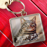 Chaveiro Melhor Cat Mãe Alguma Vez Moderna Foto Personaliza<br><div class="desc">Este design simples e clássico é composto por tipografia serif e adiciona uma foto personalizada</div>