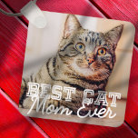 Chaveiro Melhor Cat Mãe Alguma Vez Moderna Foto Personaliza<br><div class="desc">Este design simples e clássico é composto por tipografia serif e adiciona uma foto personalizada</div>