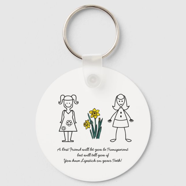 Chaveiro Melhor Coleção de Amigos Transparente (Frente)