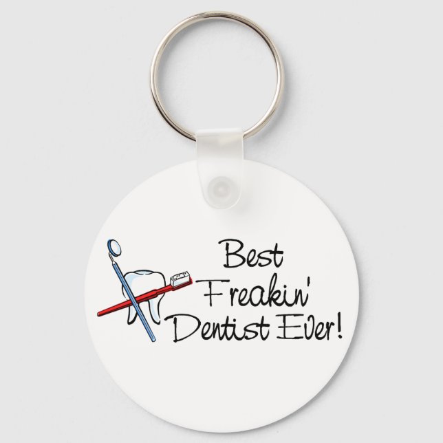 Chaveiro Melhor Dentista de Freakin Nunca (Frente)
