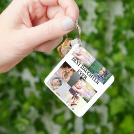 Chaveiro Melhor Filha Personalizada Ever 6 Colagem de Fotos