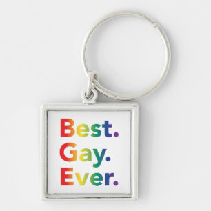 Chaveiro Melhor Gay de Todos os Tempos Bandeira Arco-íris L