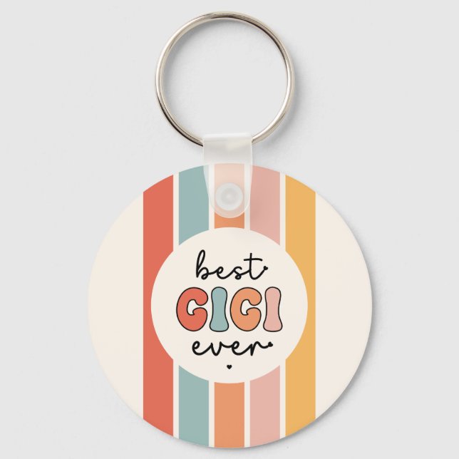 Chaveiro Melhor Gigi Moderna Alguma Vez Bonita Vovó Retro (Frente)