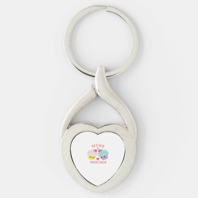 Chaveiro Melhor Juntos Amor Design Sentido  (Frente)