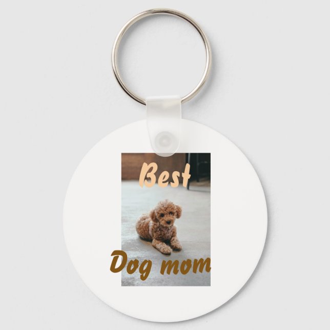 Chaveiro Melhor mãe de cachorro poça marrom dia das mães de (Frente)