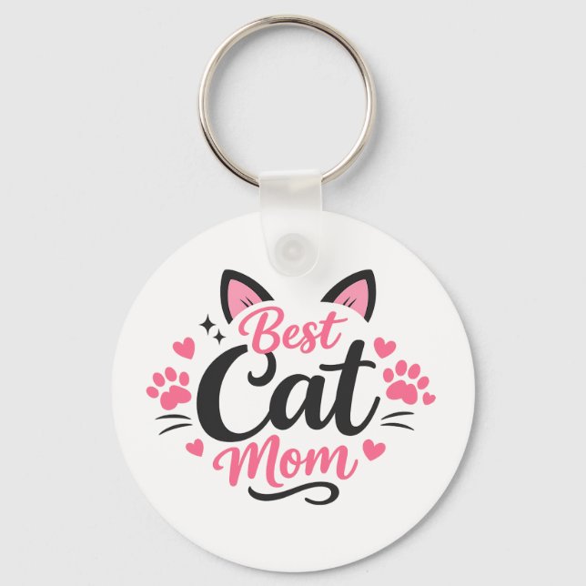 Chaveiro Melhor Mãe de Gato (Frente)