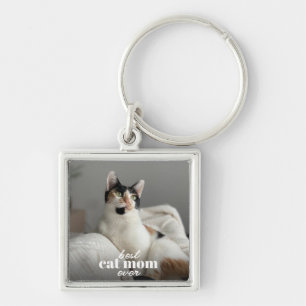 Chaveiro Melhor Mãe De Gato De Foto Personalizada De Pet Mo